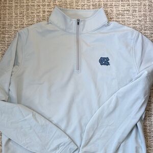 Peter Millar Light Gray UNC Zip-Up. Crown Sport.